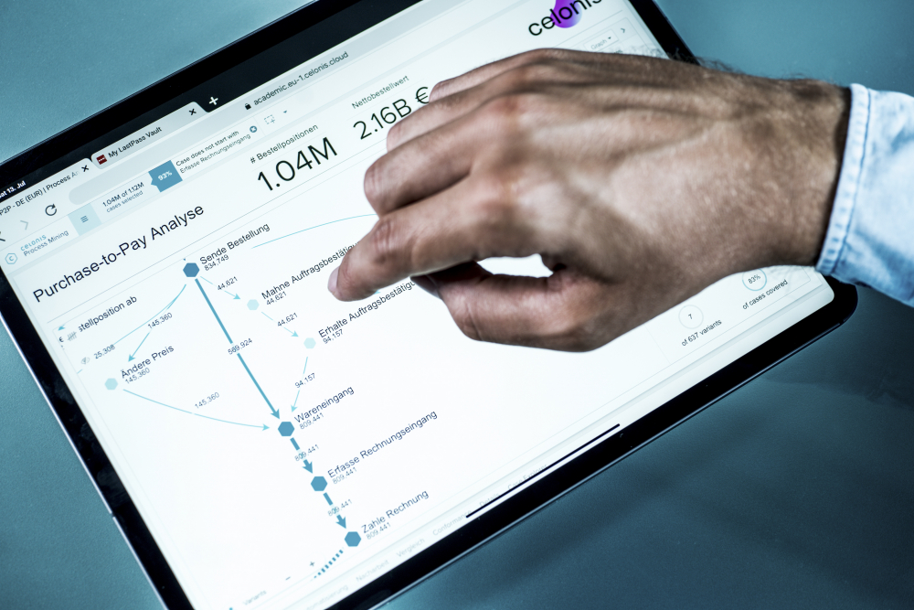 Über die Celonis-Software kann Process Mining auch auf mobilen Endgeräten genutzt werden.