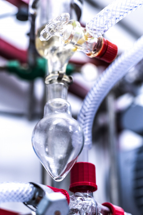 Laborapparatur - Spitzkolben zum Auffangen der Produkte