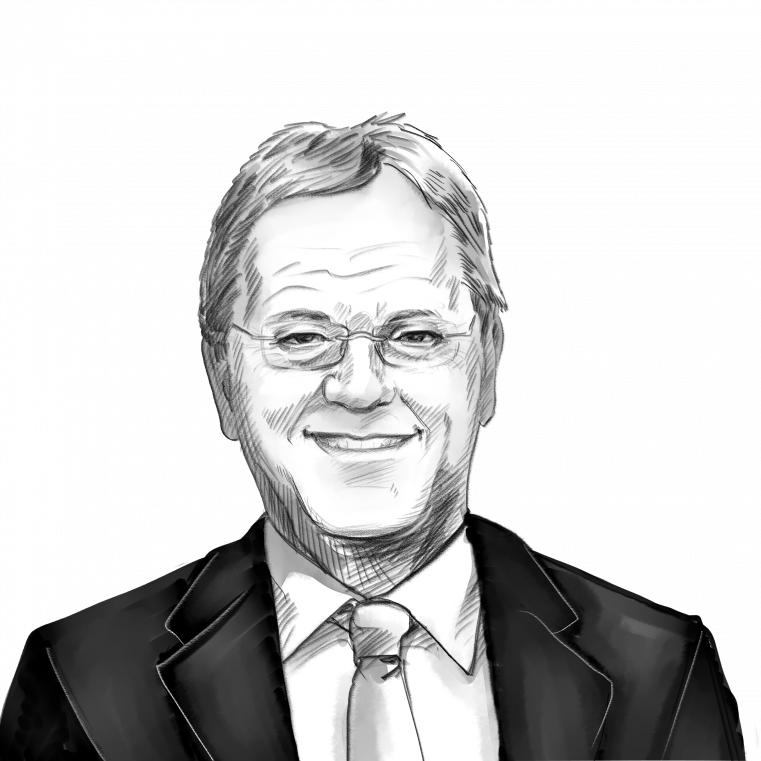 Portrait Prof. Dipl.-Ing. Ulrich Bruhnke Portraitzeichnung von Prof. Dipl.-Ing. Ulrich Bruhnke